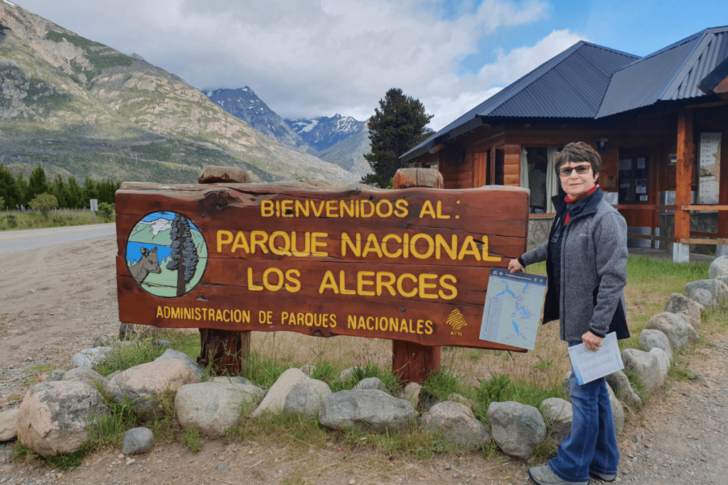 Entrada do Parque Nacional Los Alerces na Patagônia Argentina, Patrimônio da Humanidade pela UNESCO.