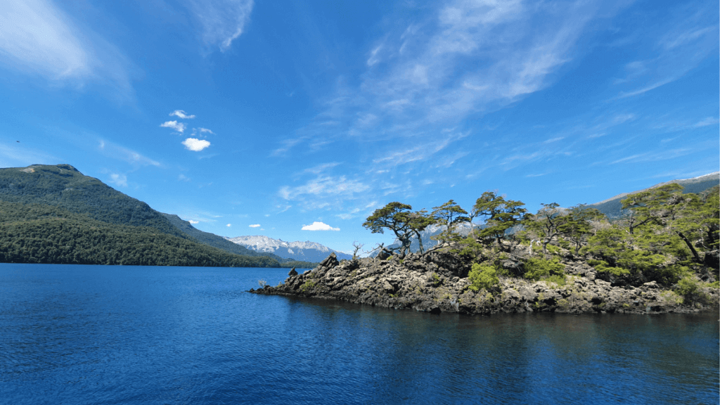 Bosque de Bonsai, com árvores de crescimento lento e formato único, em meio às paisagens montanhosas do Parque Nacional Lanín, Província de Neuquén.