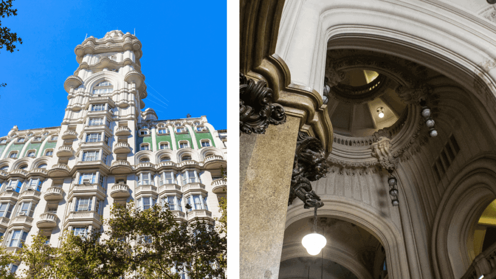 Imagem do Palácio Barolo, um dos Palácios de Buenos Aires mais icônicos, inspirado na Divina Comédia e famoso por sua arquitetura singular.